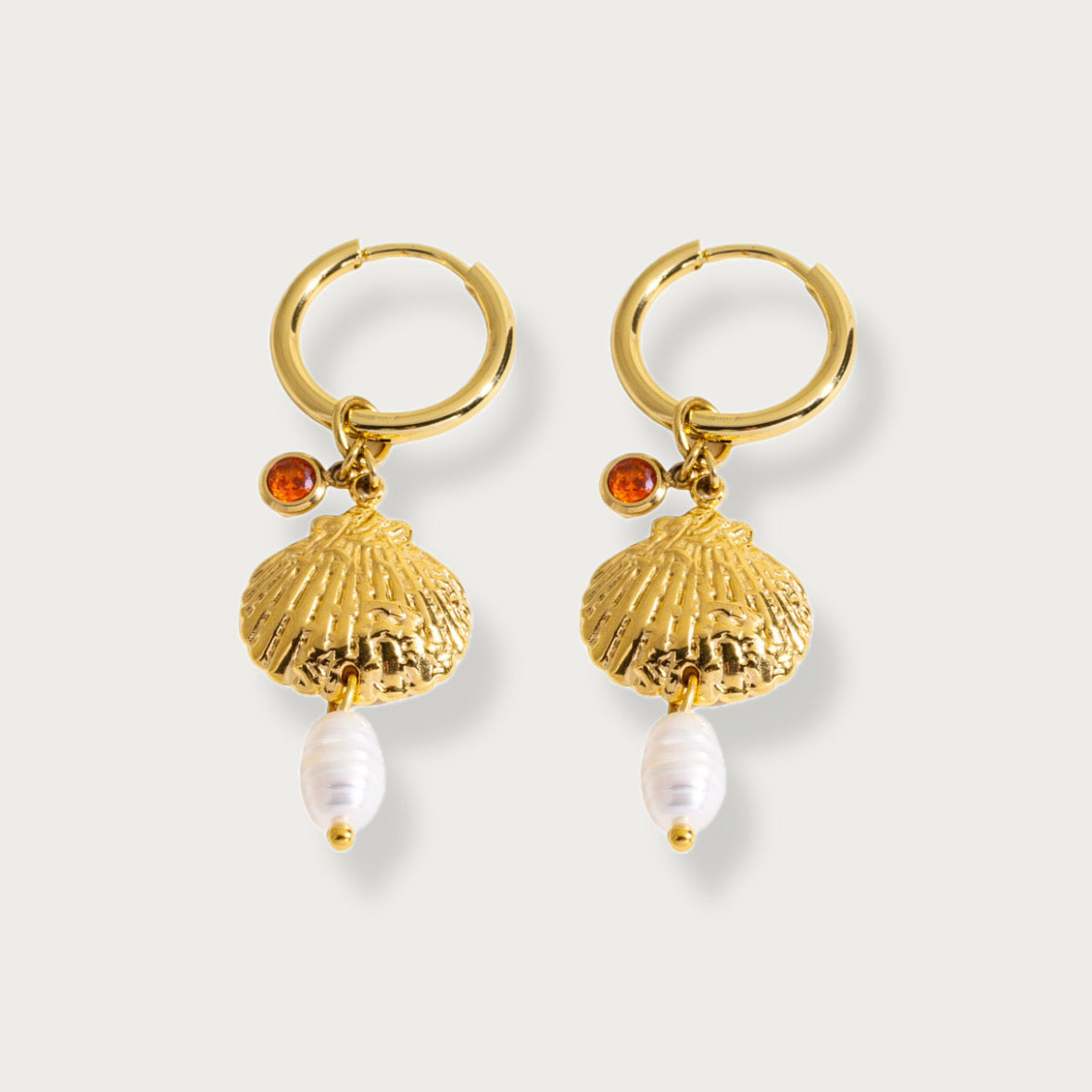 Shell Flame Earrings
