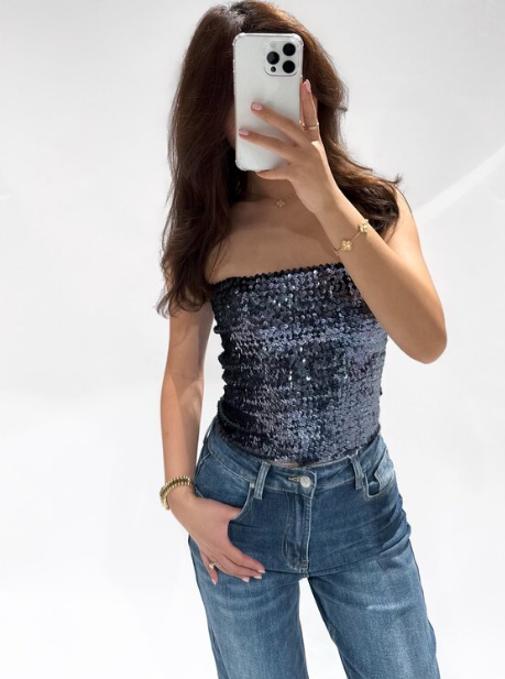 Kaia Shimmer Top