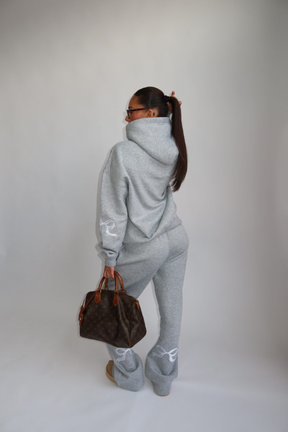 Signature Bow Joggings - Light Grey