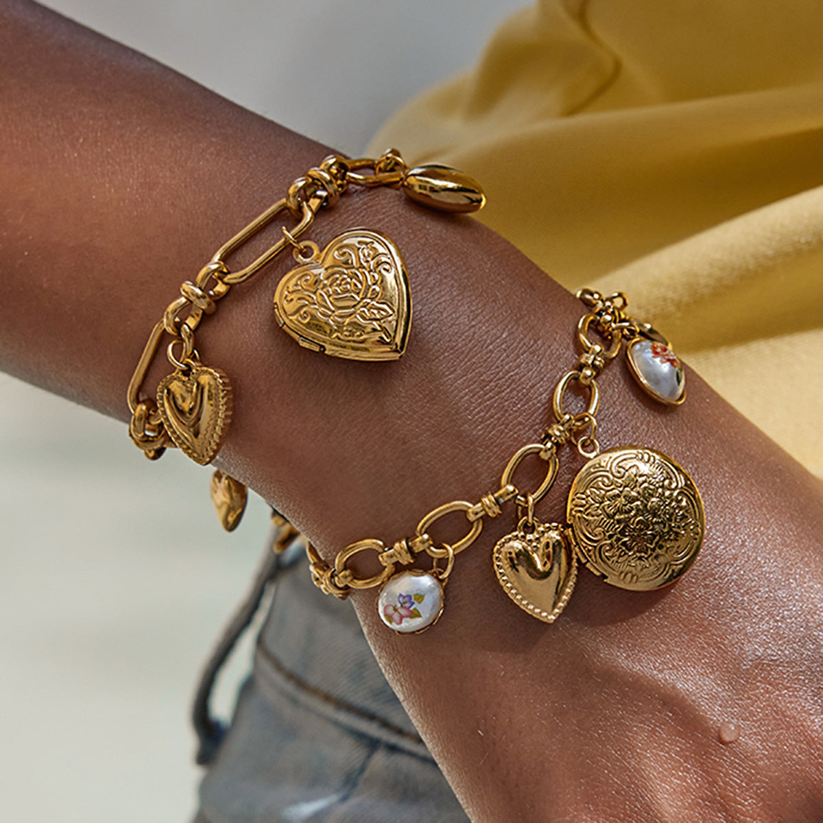Gigi Rose Locket Bracelet