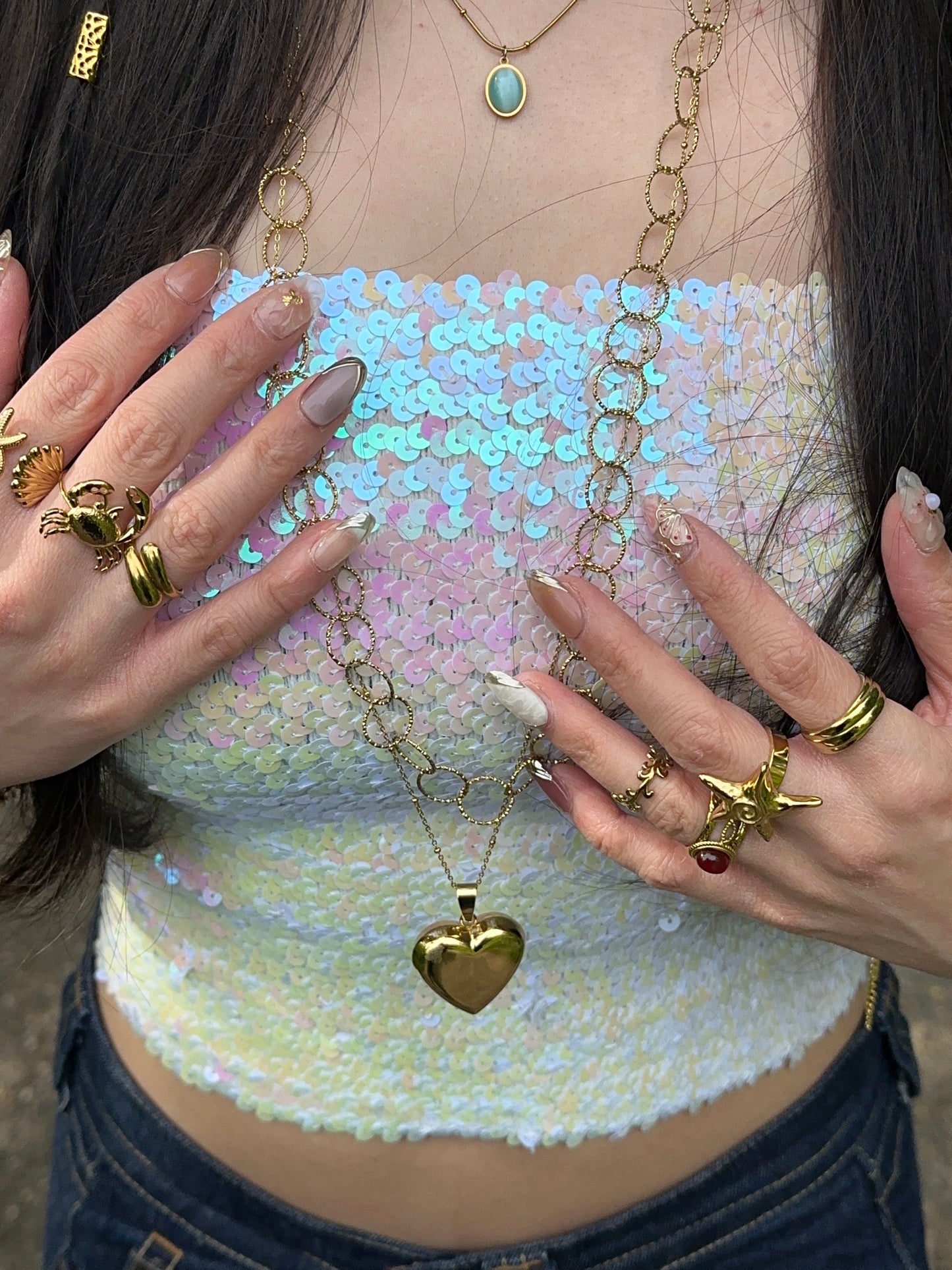 Kaia Shimmer Top