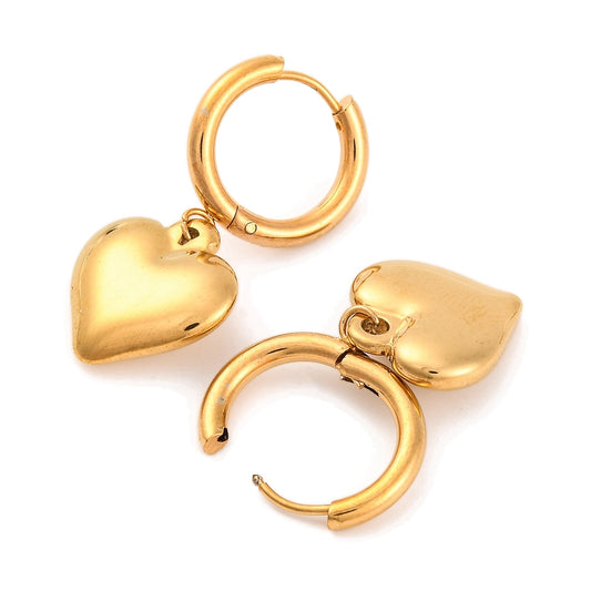 Opulent heart earrings