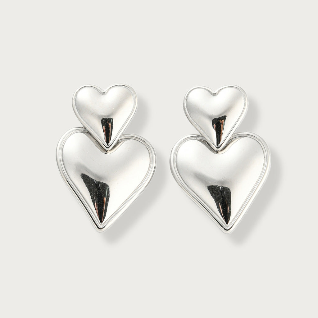 Double Heart Earrings