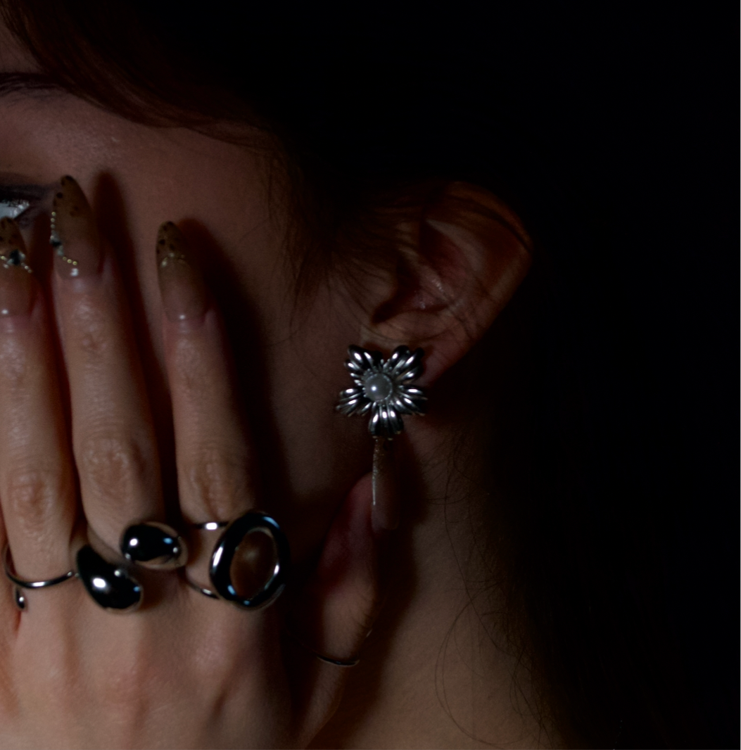 Metallic Daisy Luxe Earrings