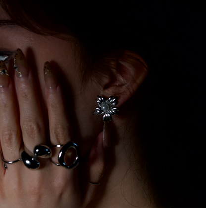 Metallic Daisy Luxe Earrings