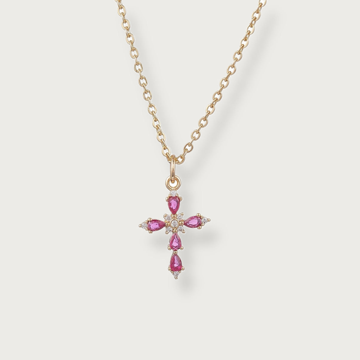 Rose Cross Necklace