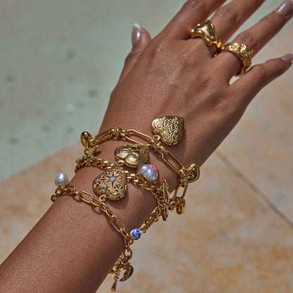 Lena Azure Locket Bracelet