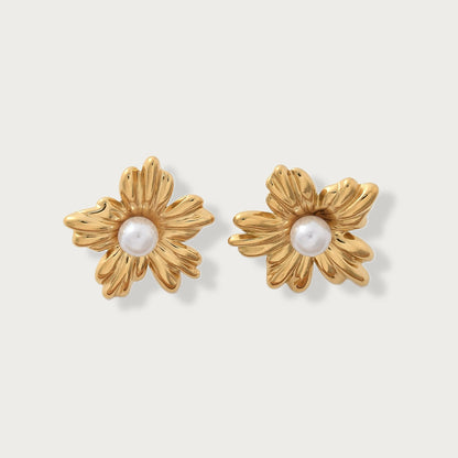 Metallic Daisy Luxe Earrings