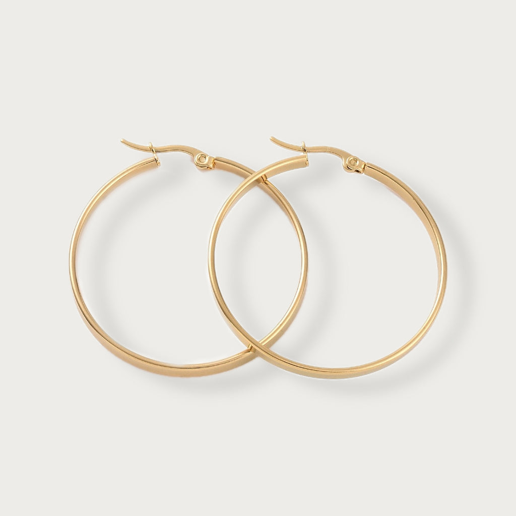 Alessia Flat Hoops