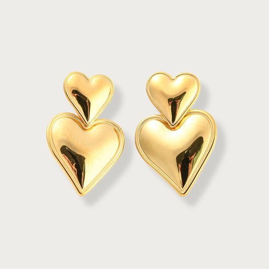 Double Heart Earrings