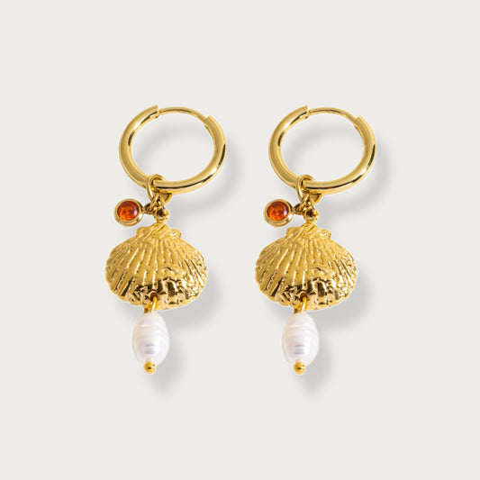 Shell Flame Earrings