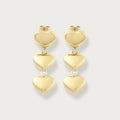Triple Heart Earrings