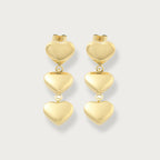 Triple Heart Earrings