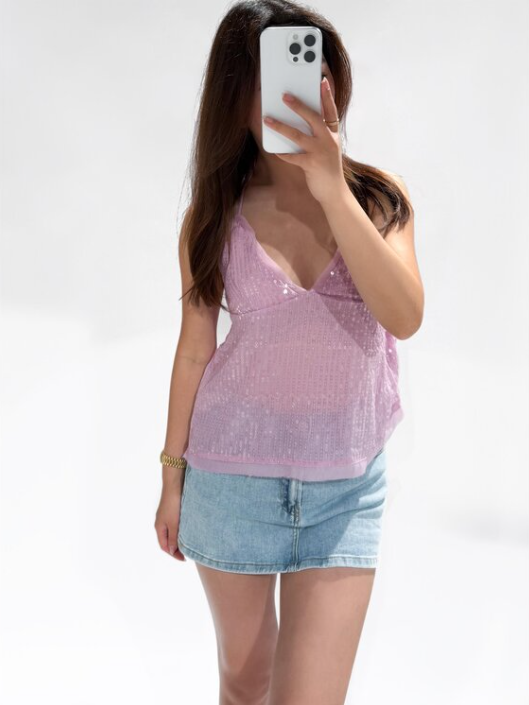 Champagne Sheen Top