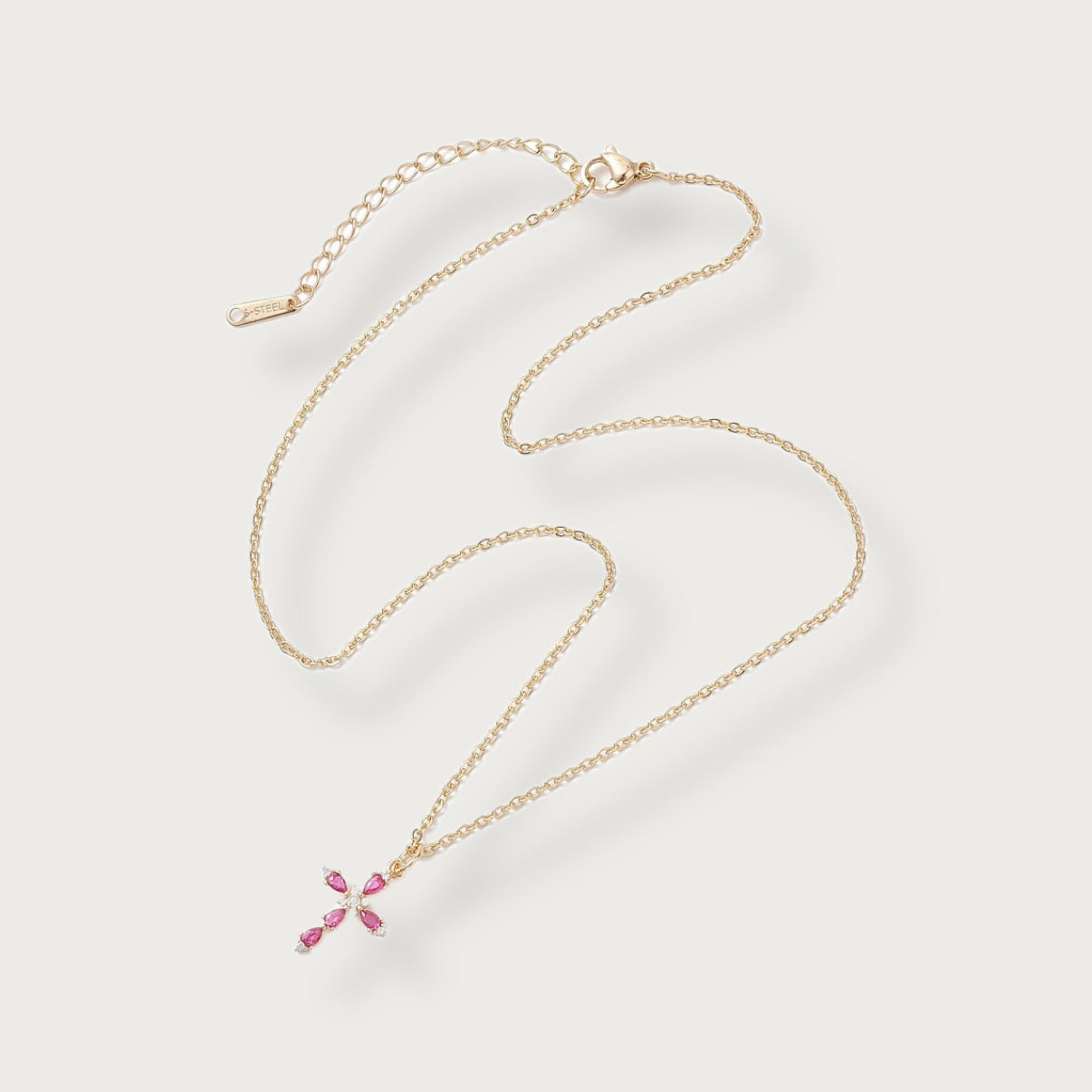 Rose Cross Necklace