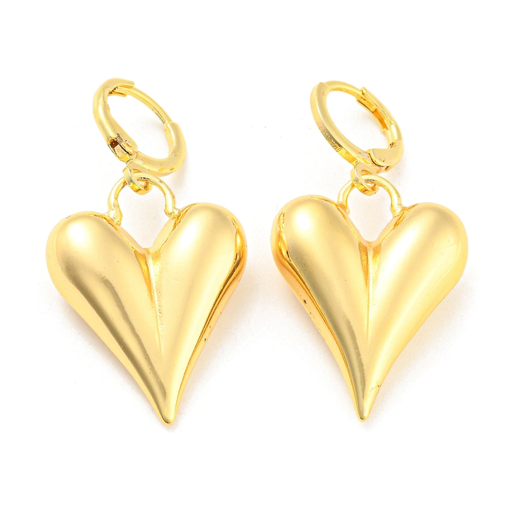 Plummy heart earrings