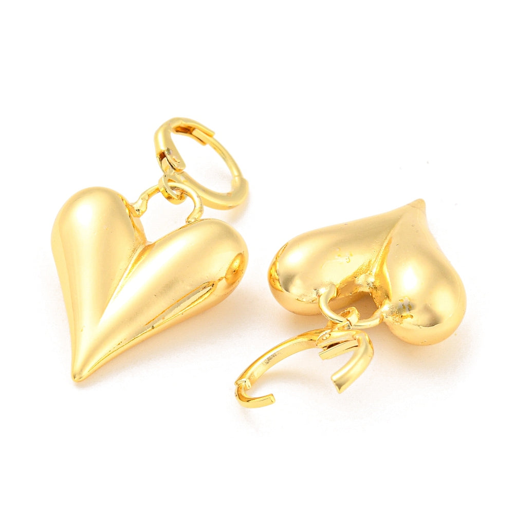 Plummy heart earrings