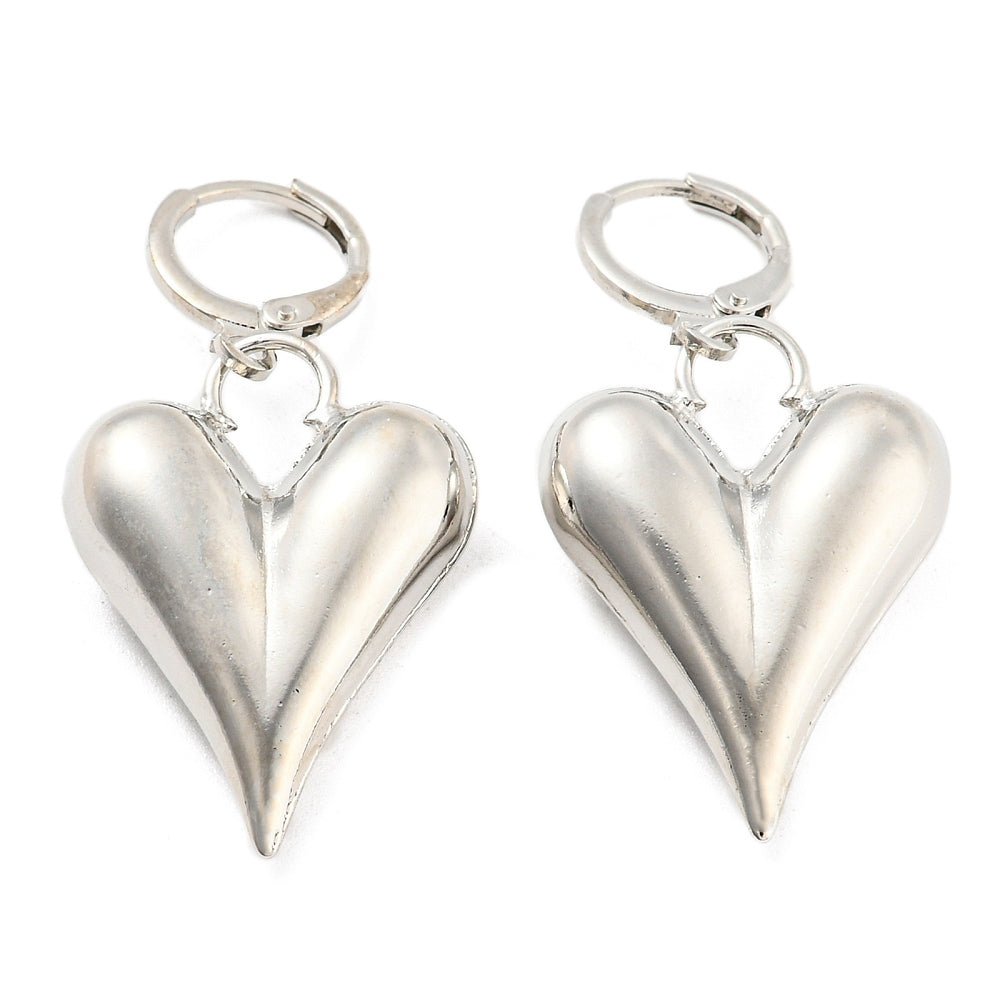 Plummy heart earrings