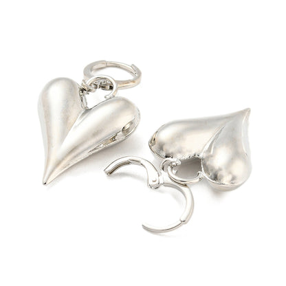 Plummy heart earrings