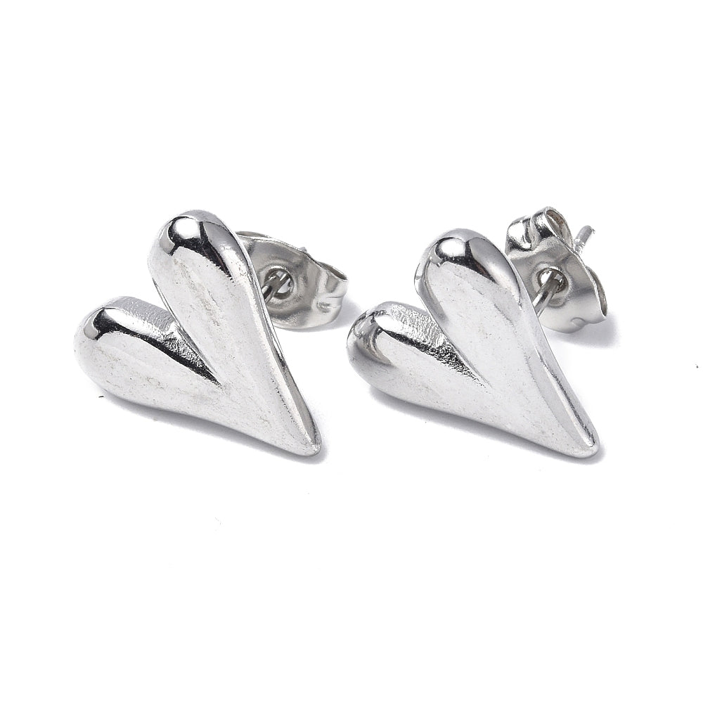 Silver amore earrings