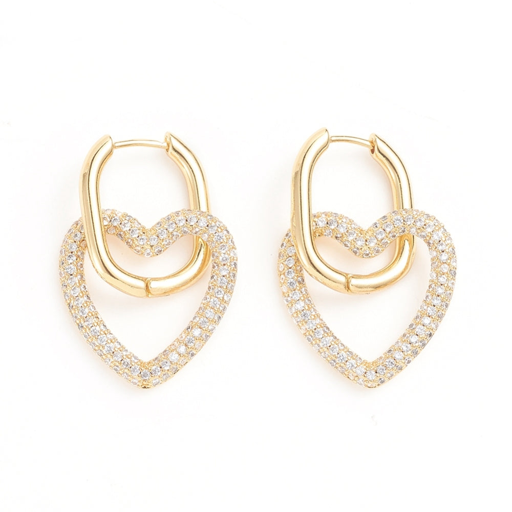 Shimmer heart earrings