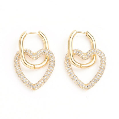 Shimmer heart earrings