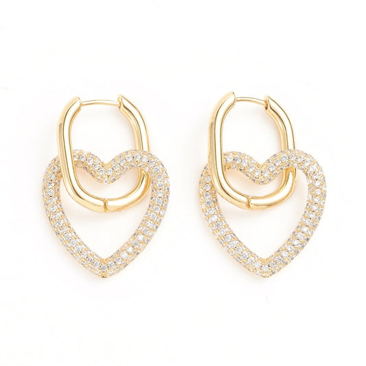 Shimmer heart earrings