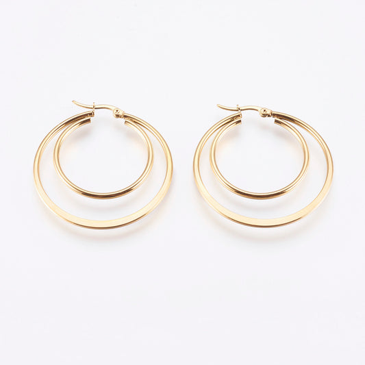 Classic Double Hoops