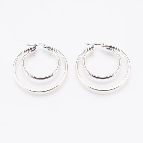 Classic Double Hoops