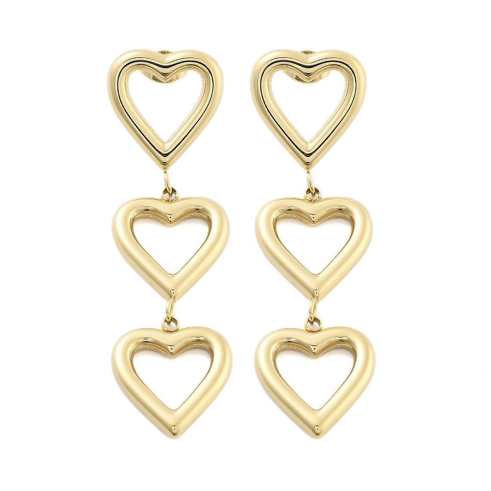 Open heart earrings