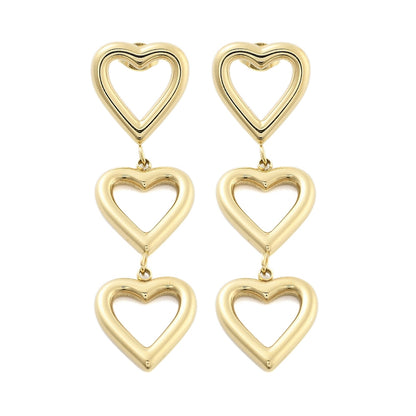 Open heart earrings