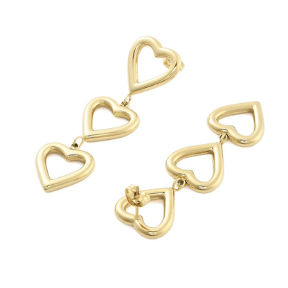 Open heart earrings