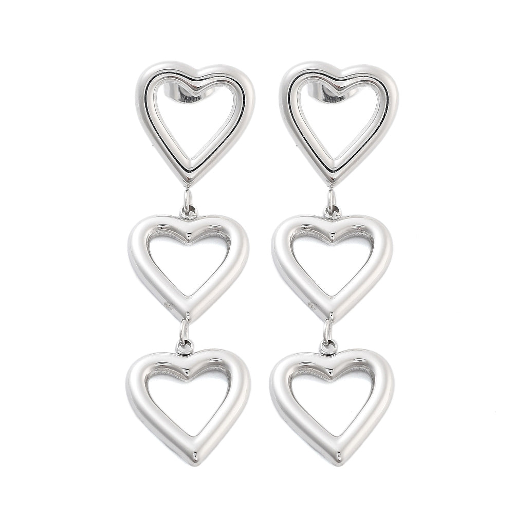 Open heart earrings