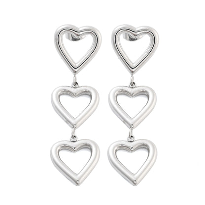 Open heart earrings