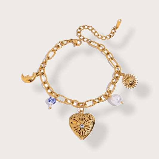 Lena Azure Locket Bracelet