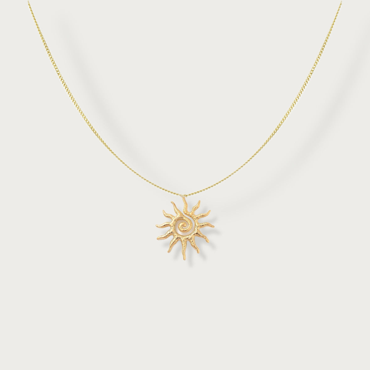 Gold Horizon Medallion Necklace