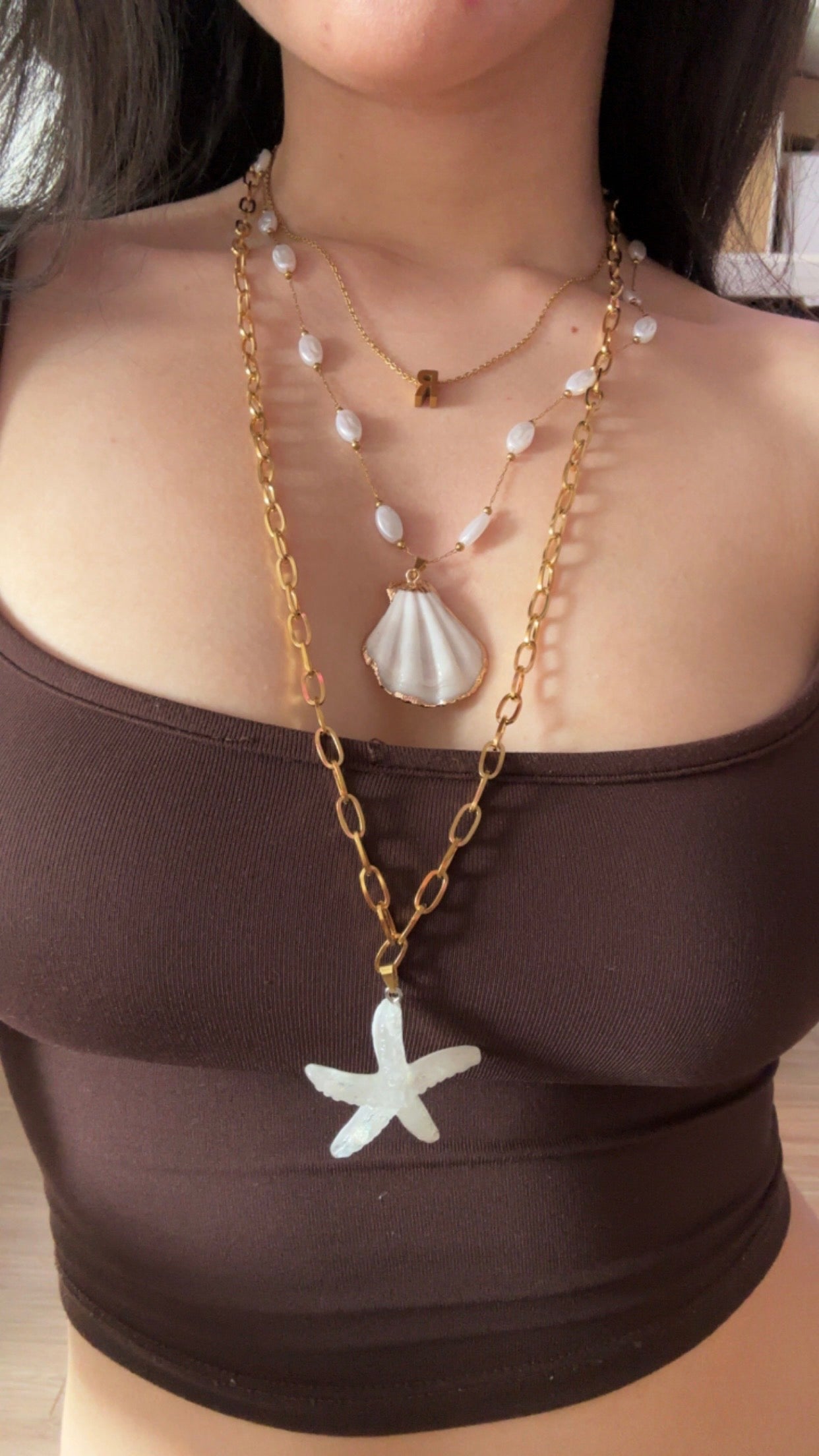 Bahia Gold Shell Necklace