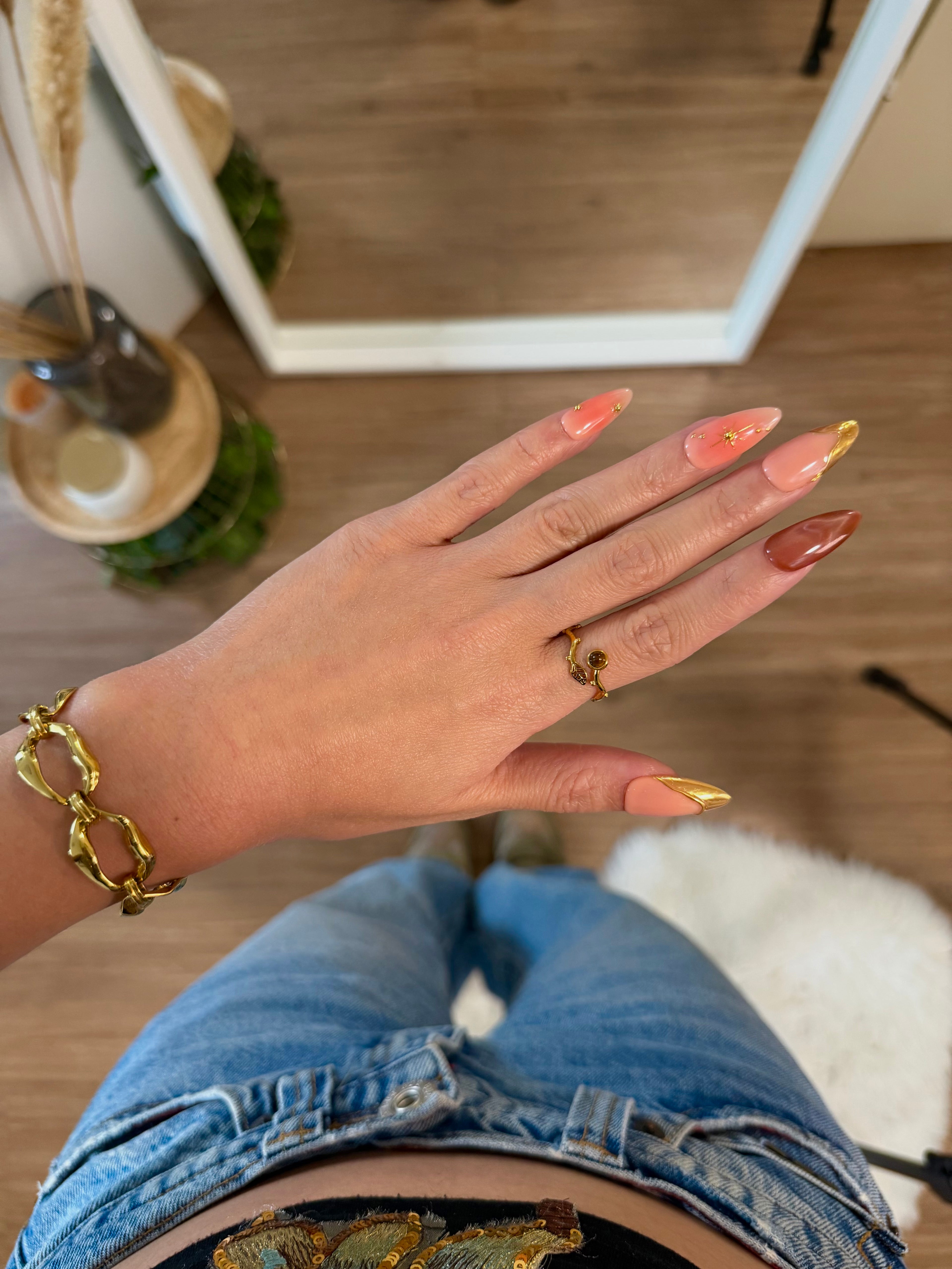 Golden Leaf Ring