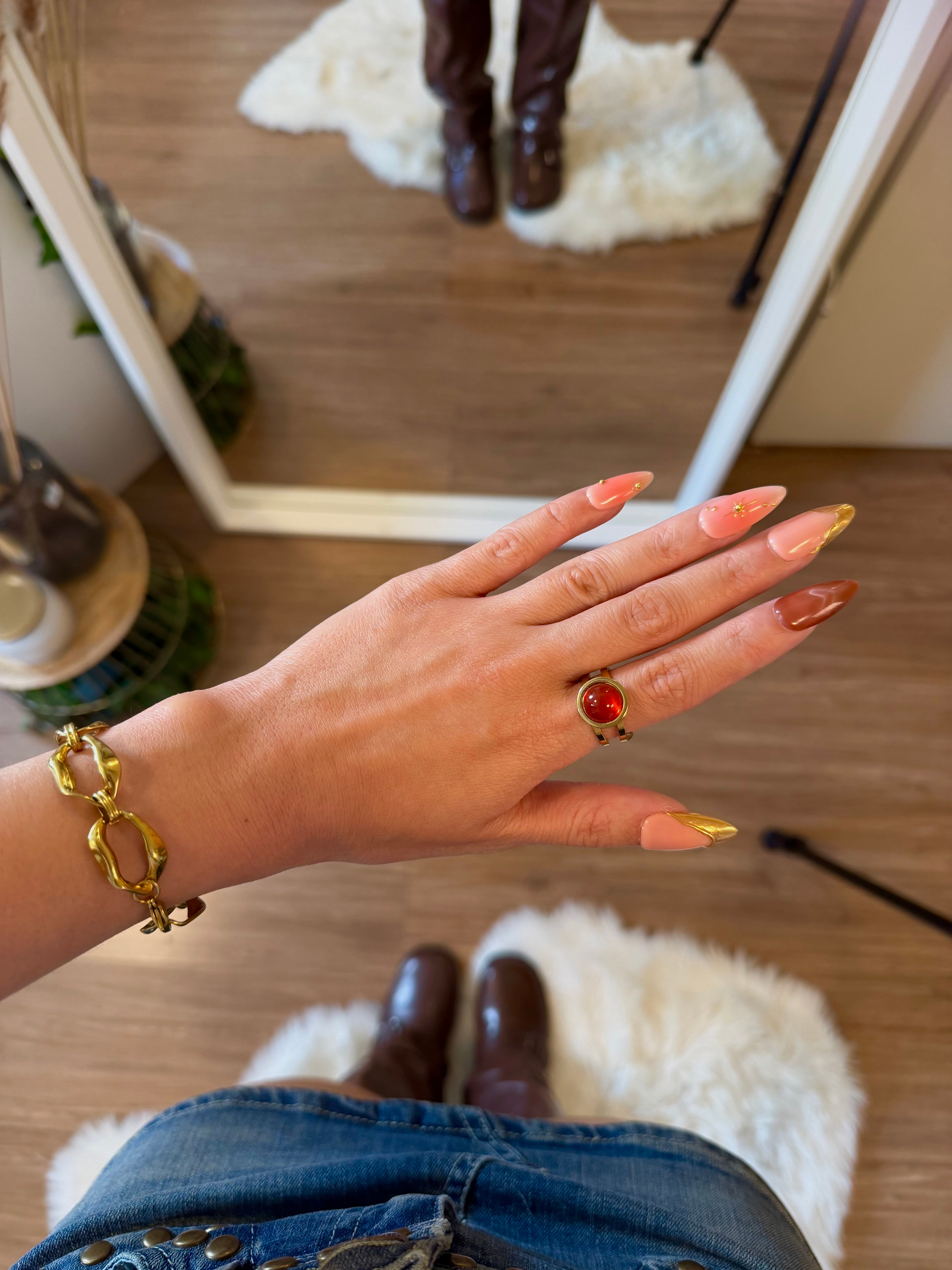 Merlot Prism Ring