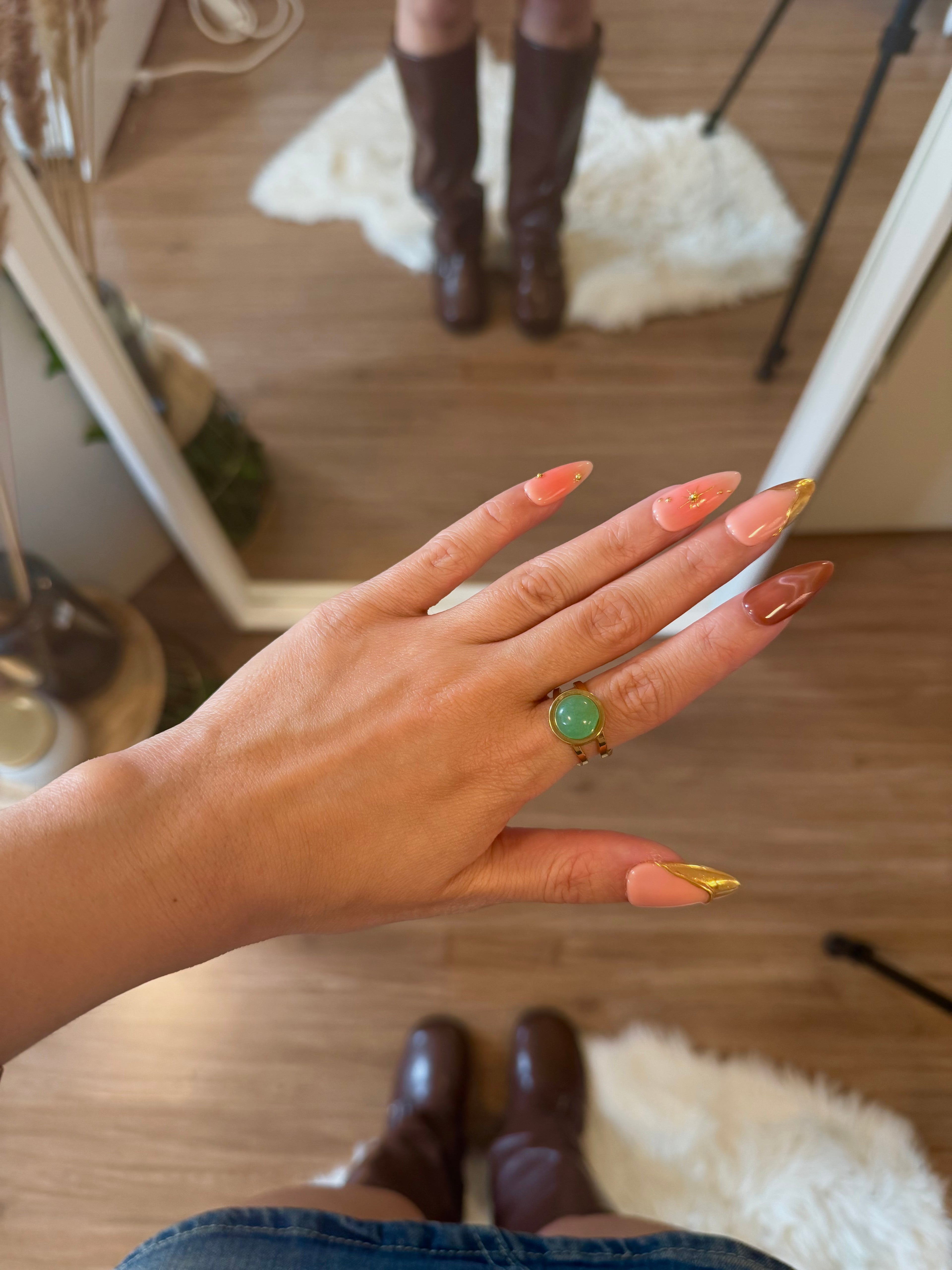 Sage Prism Ring