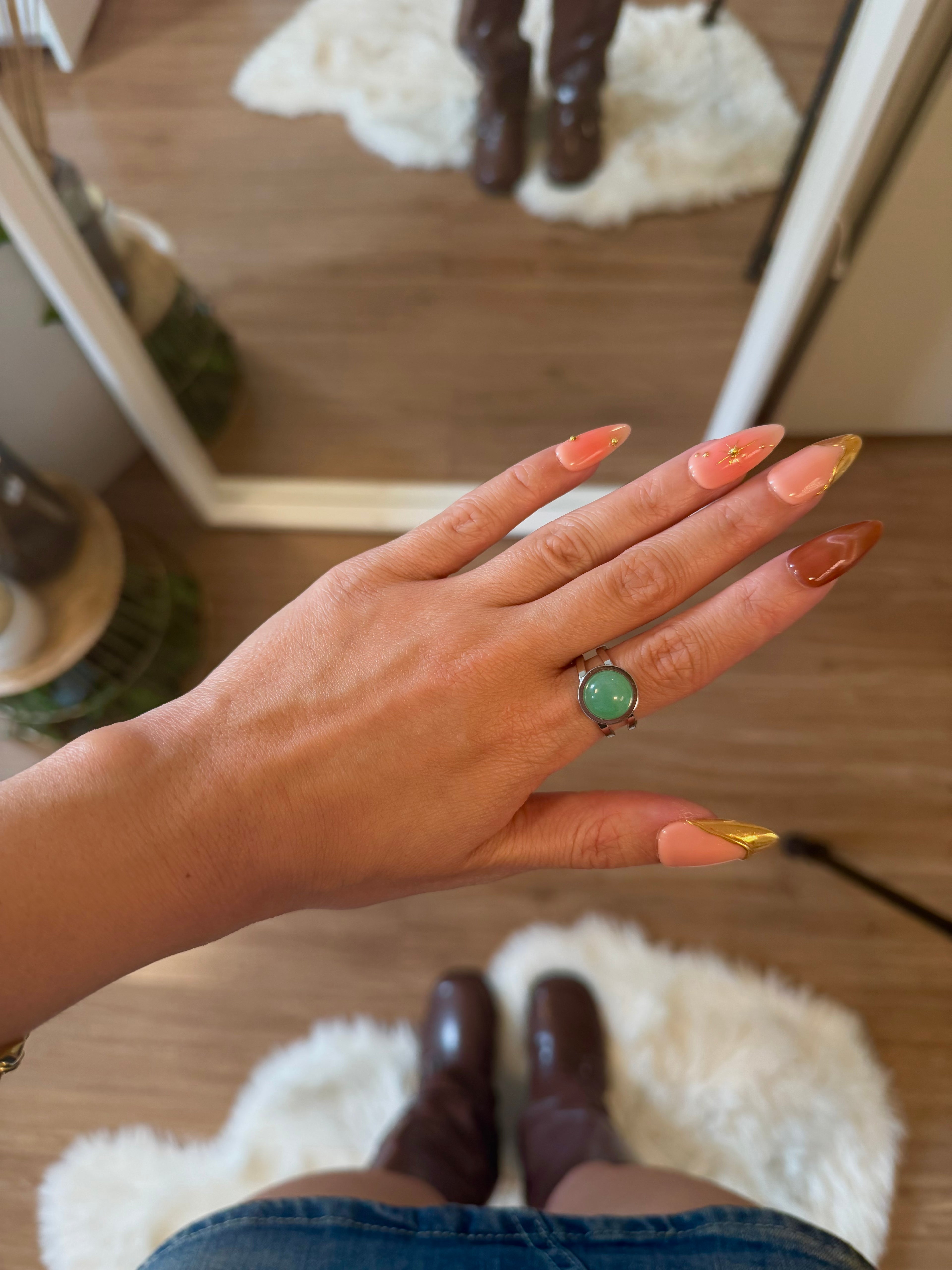 Sage Prism Ring