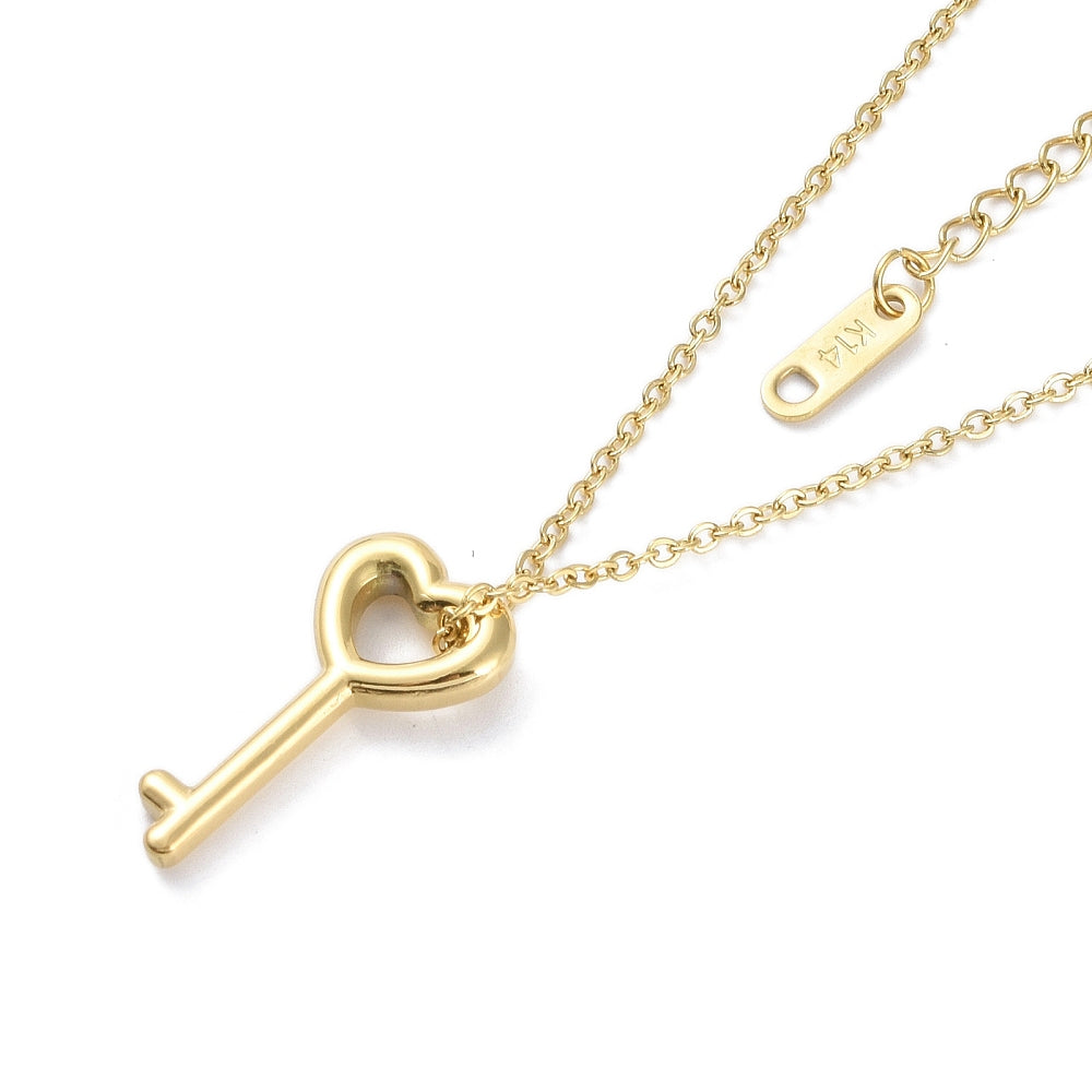 Love key necklace