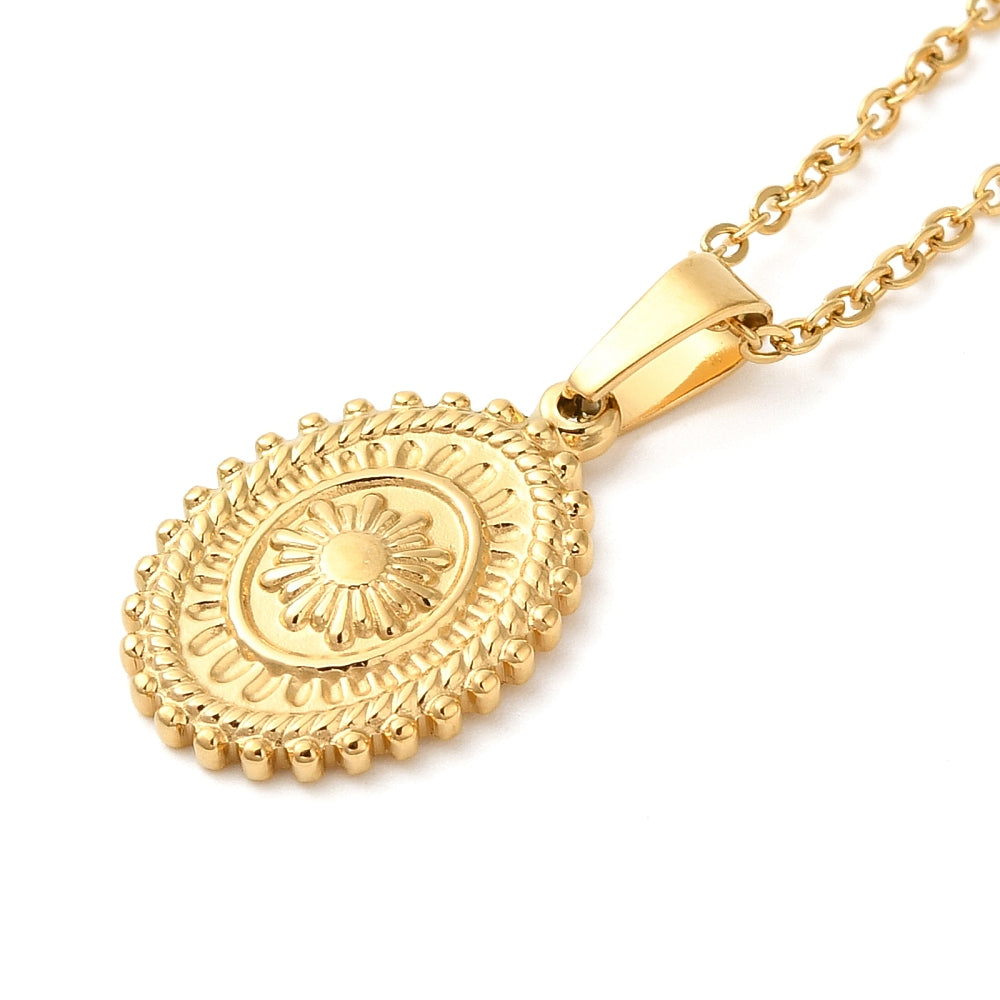 Golden eclipse necklace