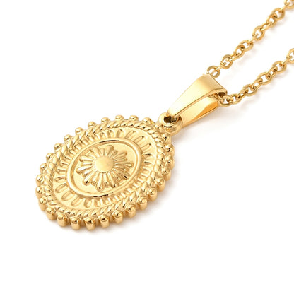 Golden eclipse necklace