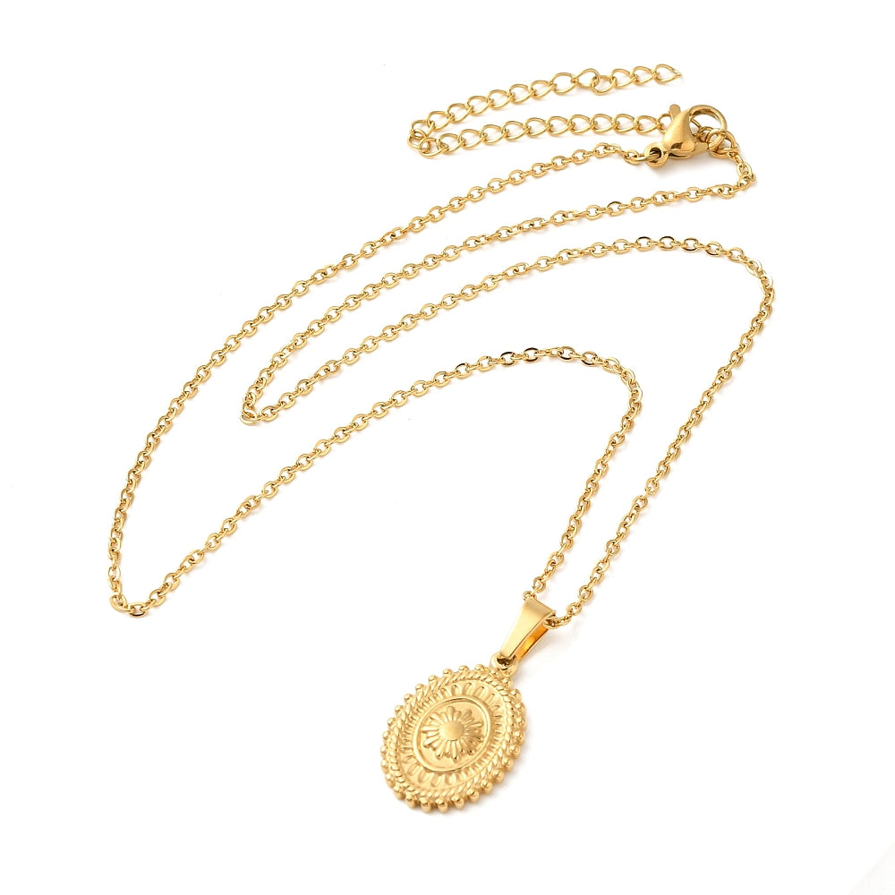 Golden eclipse necklace