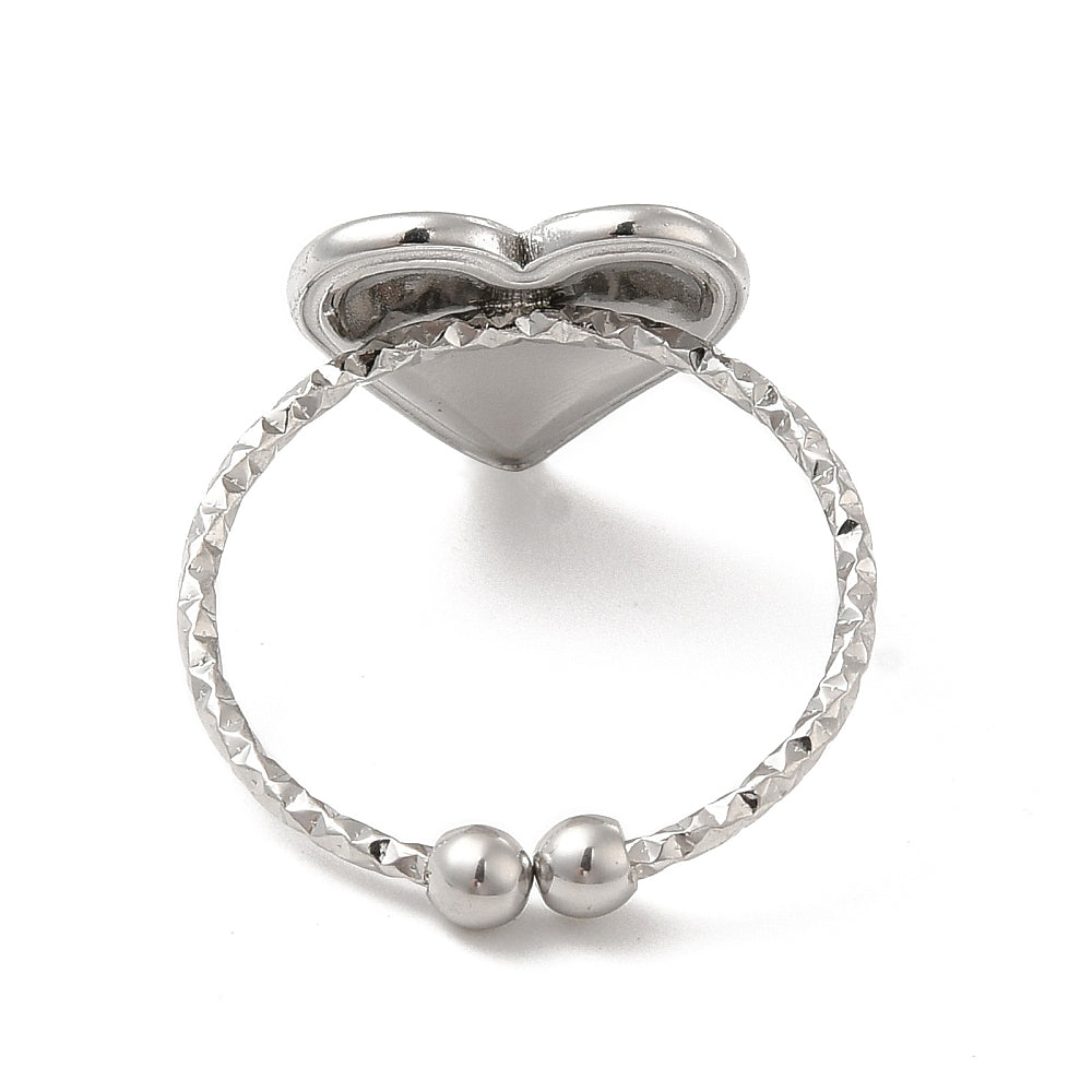 Silver amore ring