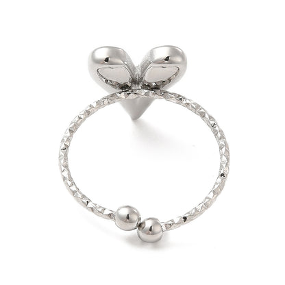 Plummy heart ring