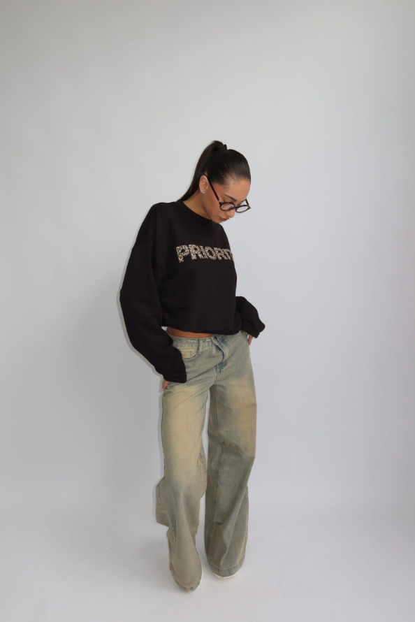 Priority Cheetah Longsleeve Black