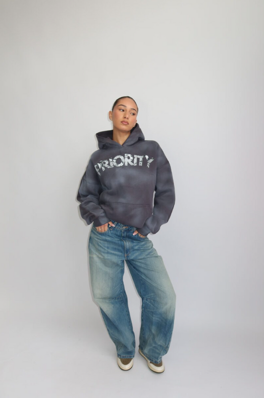 Priority Snake Hoodie Grey