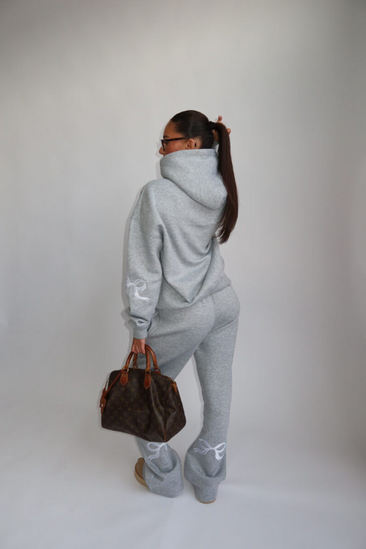 Signature Bow Joggings - Light Grey
